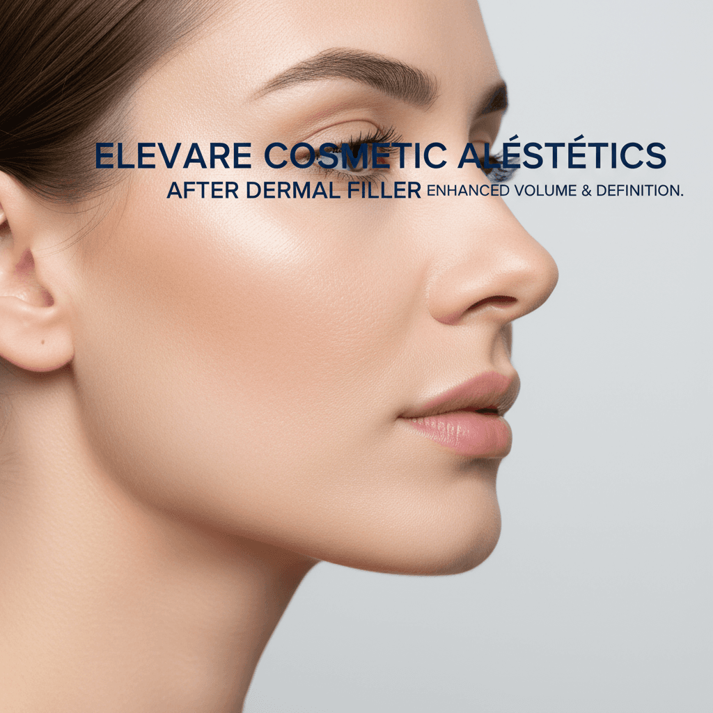 After dermal filler enhanced cheeks