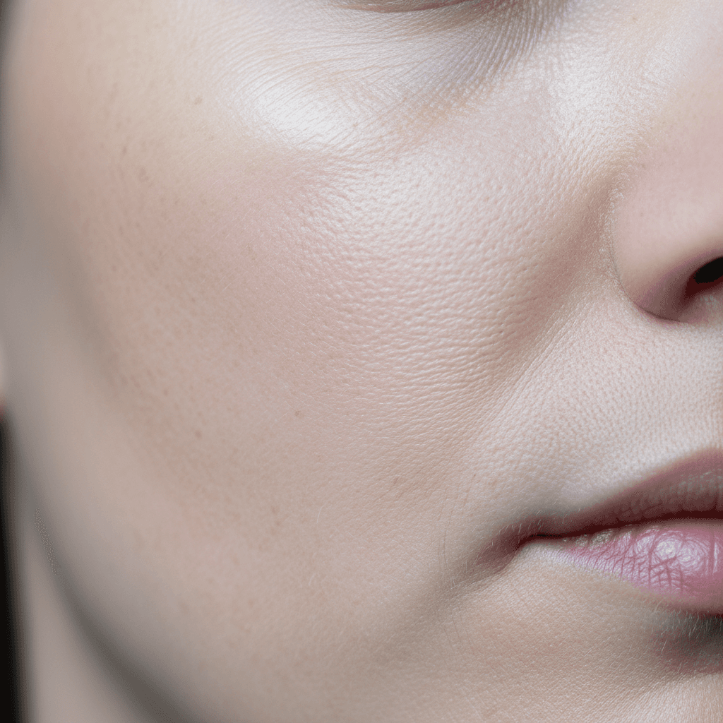 Before microneedling textured skin