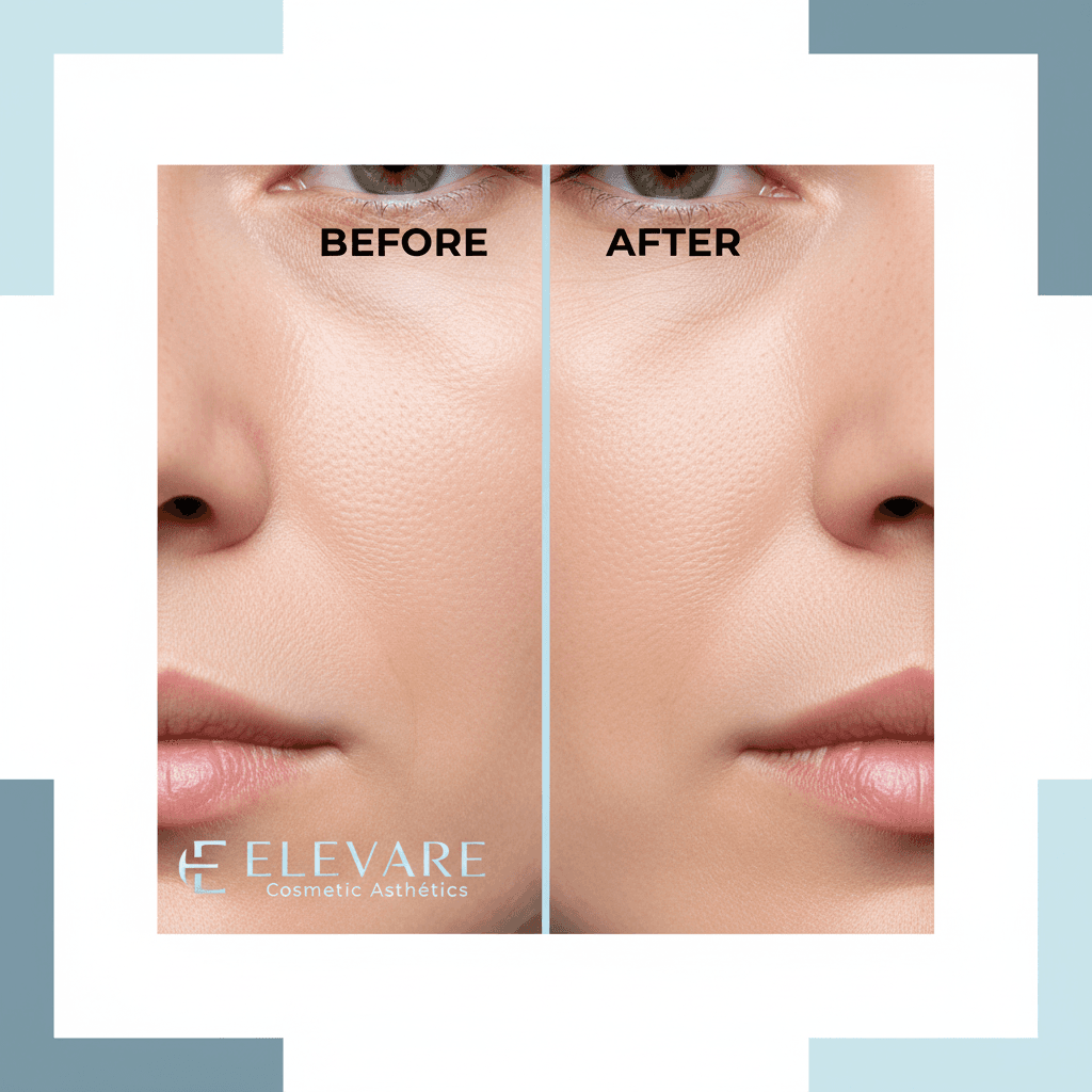 After microneedling refined skin texture